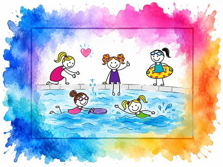Mädchen Schwimmen (Outreach)